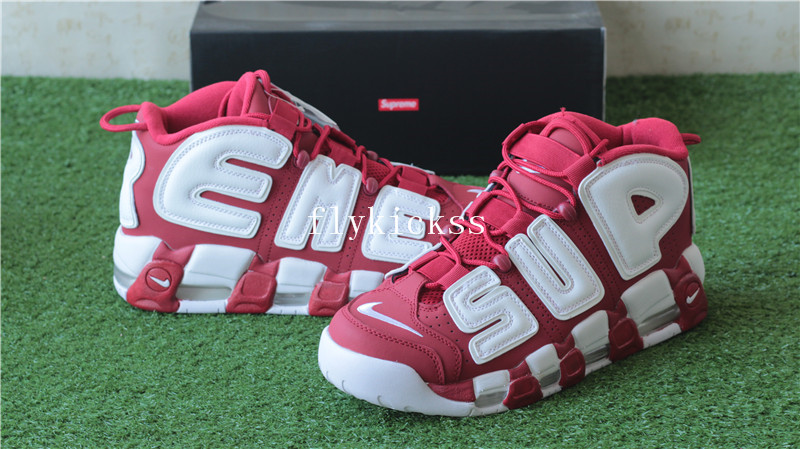 Authentic Supreme X Nike Air Uptempo Red